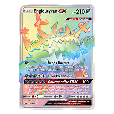 Découvrez Engloutyran, carte Arc-en-ciel rare de la série Invasion Carmin