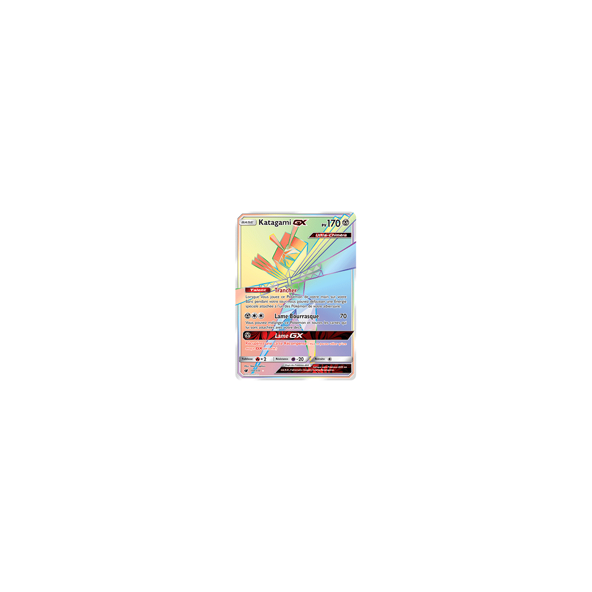 Katagami 117/111 : Joyau Arc-en-ciel rare de l'extension Pokémon Invasion Carmin