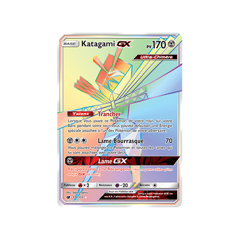Katagami 117/111 : Joyau Arc-en-ciel rare de l'extension Pokémon Invasion Carmin