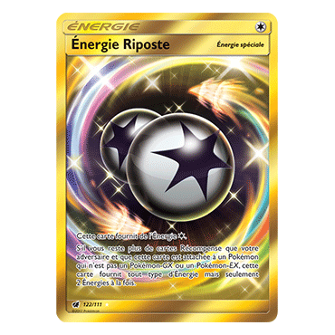 Carte Énergie Riposte - Holographique rare de Pokémon Invasion Carmin 122/111