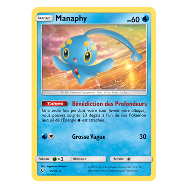 Manaphy 25/73 : Joyau Holographique rare Pokémon Légendes Brillantes
