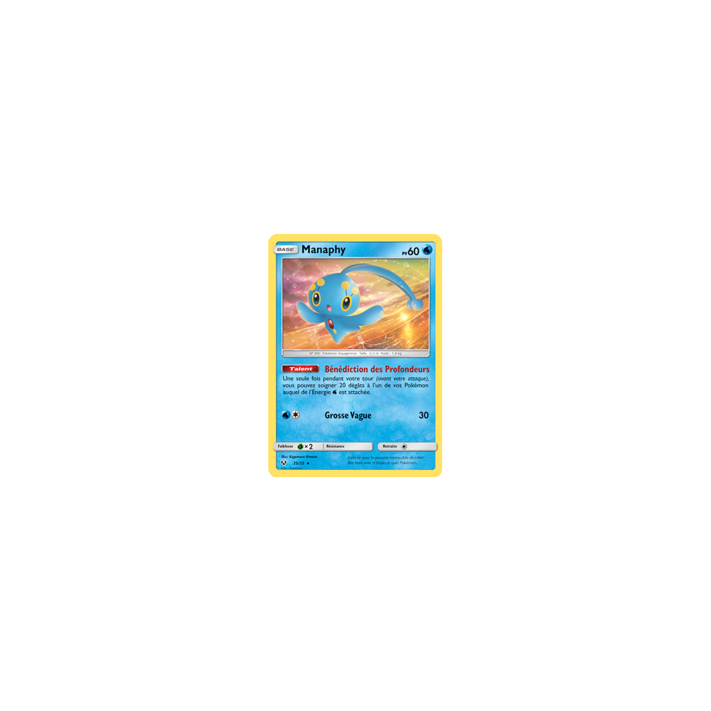 Manaphy 25/73 : Joyau Holographique rare Pokémon Légendes Brillantes