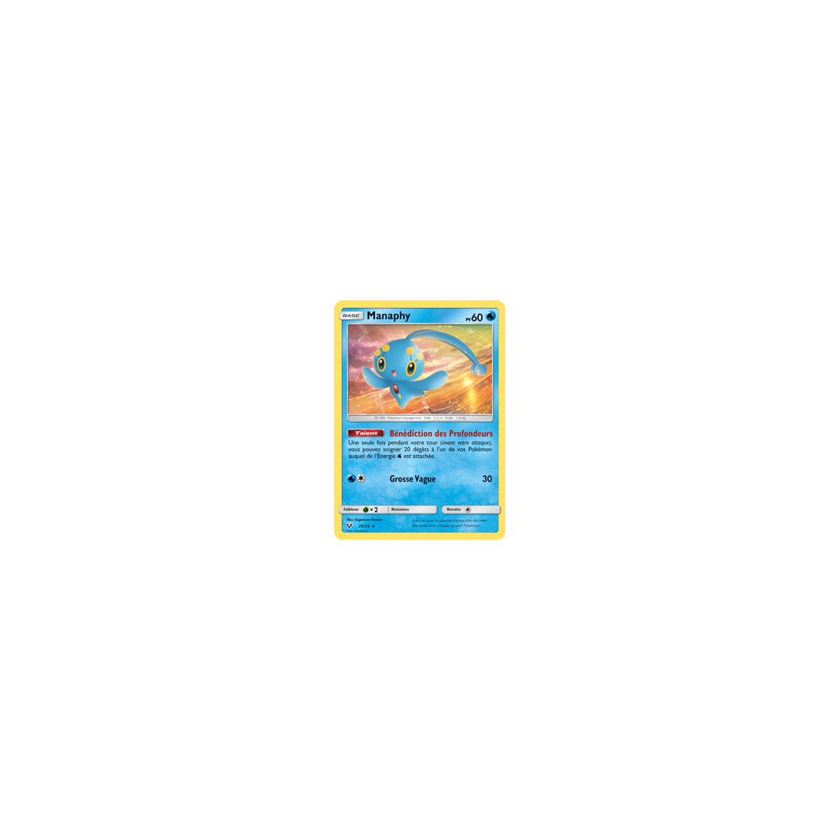 Manaphy 25/73 : Joyau Holographique rare Pokémon Légendes Brillantes