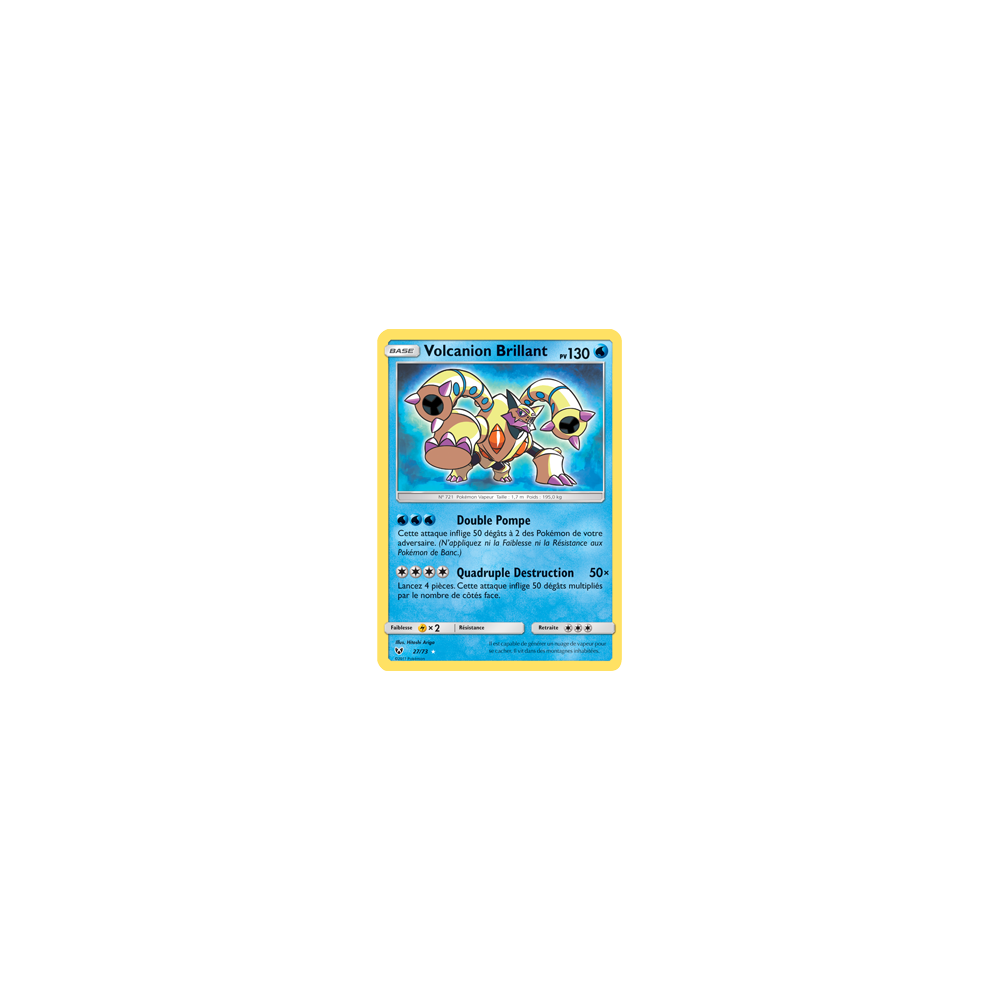 Carte Volcanion Brillant - Brillant rare de Pokémon Légendes Brillantes 27/73