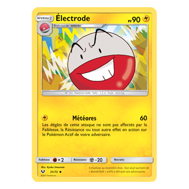 Carte Électrode - Peu commune de Pokémon Légendes Brillantes 31/73