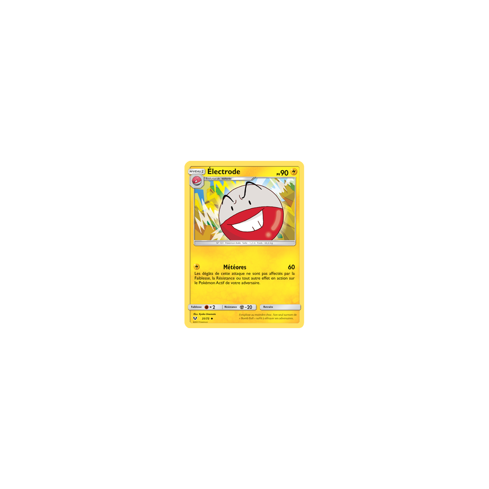 Carte Électrode - Peu commune de Pokémon Légendes Brillantes 31/73