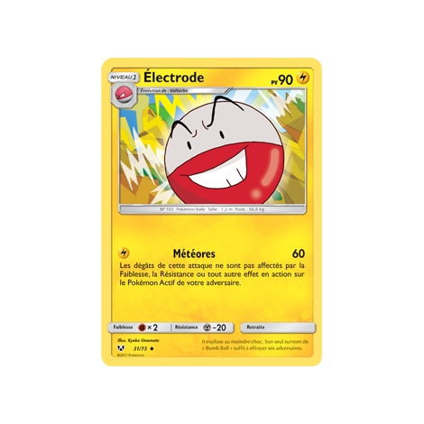 Carte Électrode - Peu commune de Pokémon Légendes Brillantes 31/73