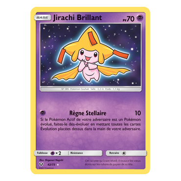 Découvrez Jirachi Brillant, carte Brillant rare de la série Légendes Brillantes