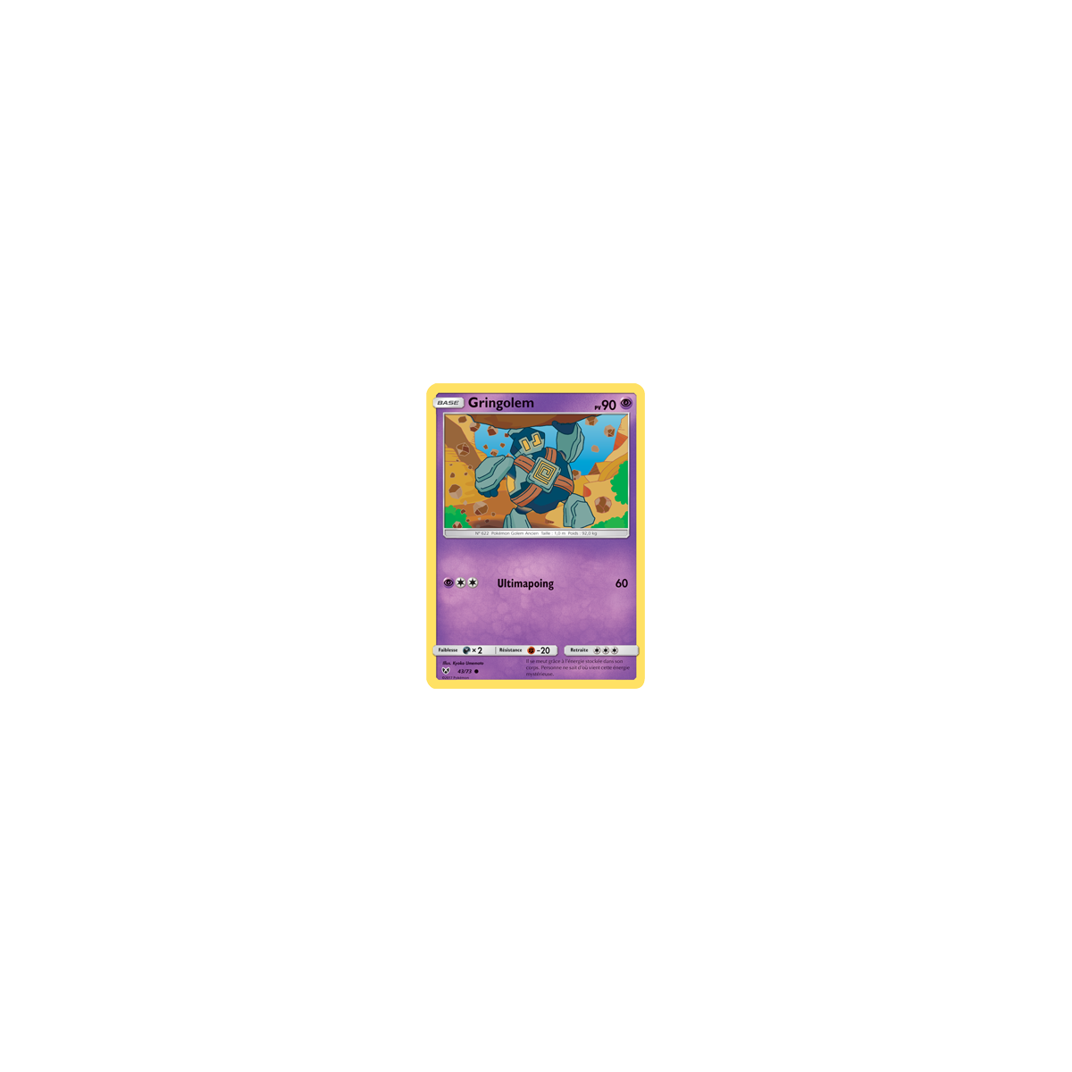 Carte Gringolem - Commune de Pokémon Légendes Brillantes 43/73