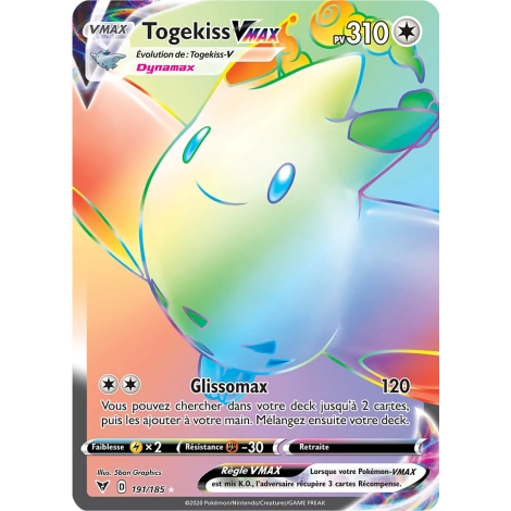 Découvrez Togekiss, carte Arc-en-ciel rare de la série Épée et Bouclier Voltage Éclatant