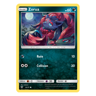 Carte Zorua - Commune de Pokémon Légendes Brillantes 52/73