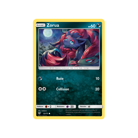 Carte Zorua - Commune de Pokémon Légendes Brillantes 52/73