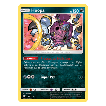 Hoopa 55/73 : Joyau Holographique rare Pokémon Légendes Brillantes