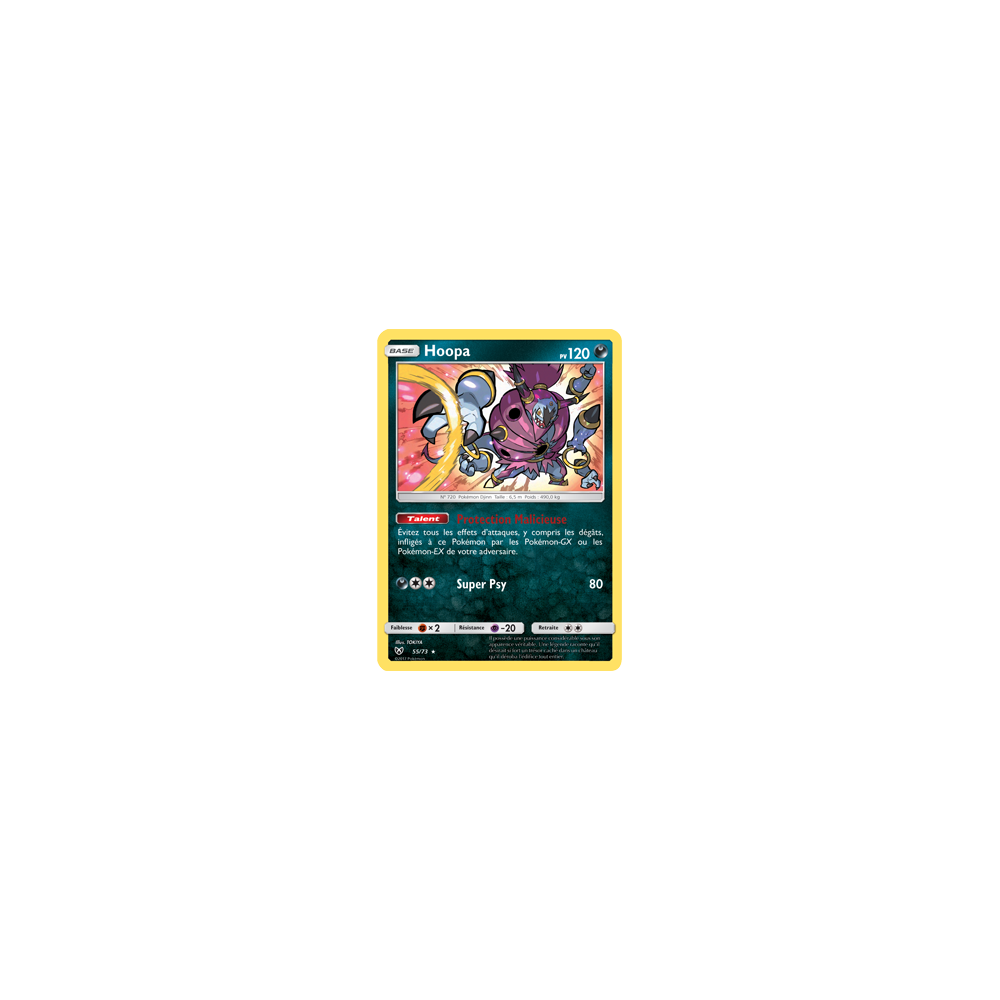 Hoopa 55/73 : Joyau Holographique rare Pokémon Légendes Brillantes