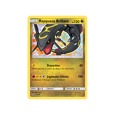 Découvrez Rayquaza Brillant, carte Brillant rare de la série Légendes Brillantes