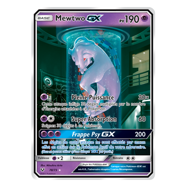 Découvrez Mewtwo, carte Holographique rare de la série Légendes Brillantes