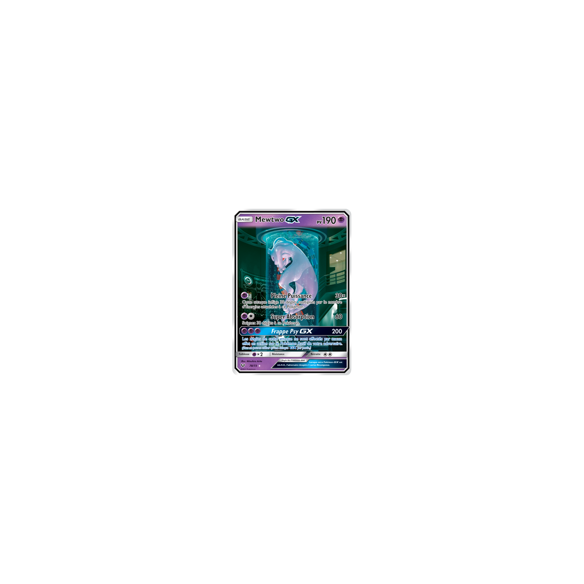 Découvrez Mewtwo, carte Holographique rare de la série Légendes Brillantes