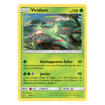 Viridium 08/73 : Joyau Holographique rare Pokémon Légendes Brillantes