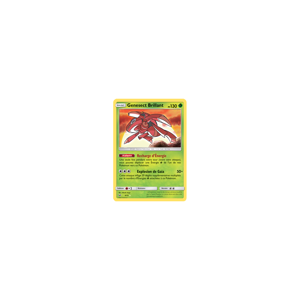 Genesect Brillant 09/73 : Joyau Brillant rare de l'extension Pokémon Légendes Brillantes