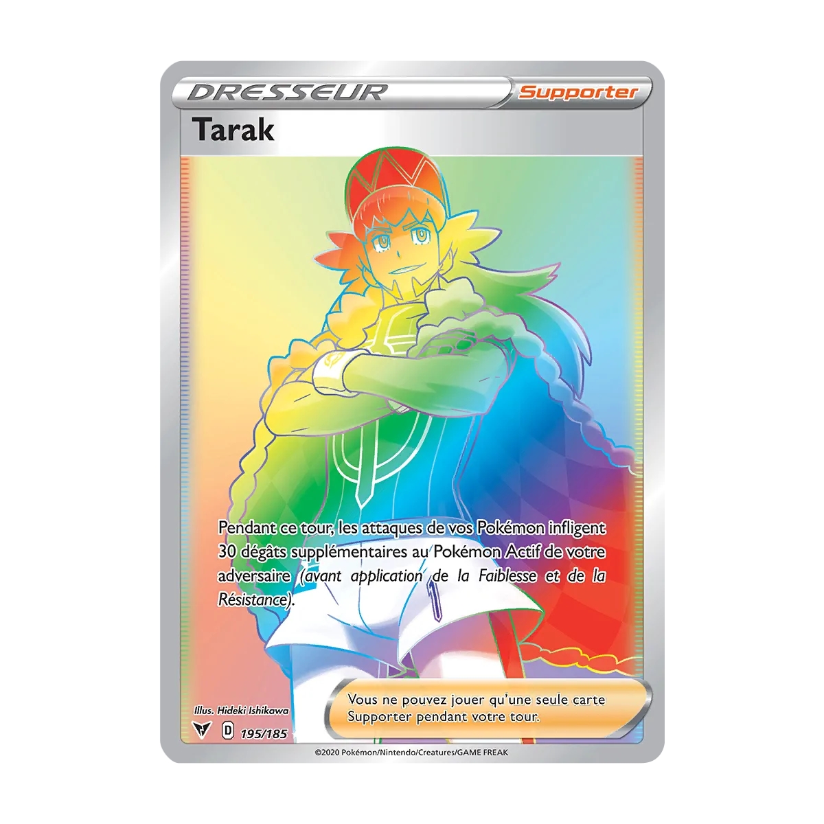 Tarak 195/185 : Joyau Arc-en-ciel rare de l'extension Pokémon Épée et Bouclier Voltage Éclatant