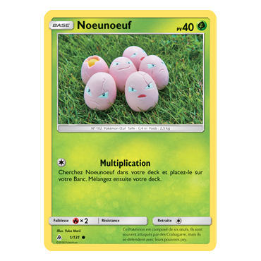 Carte Noeunoeuf - Commune de Pokémon Lumière Interdite 1/131