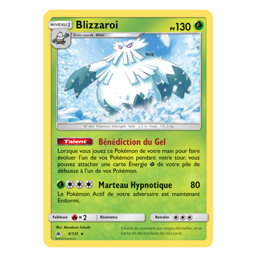 Découvrez Blizzaroi, carte Rare de la série Lumière Interdite