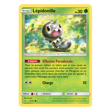 Carte Lépidonille - Commune de Pokémon Lumière Interdite 5/131