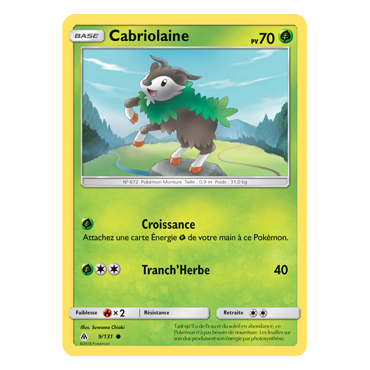 Carte Cabriolaine - Commune de Pokémon Lumière Interdite 9/131