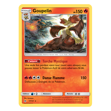 Découvrez Goupelin, carte Holographique rare de la série Lumière Interdite