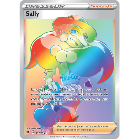 Découvrez Sally, carte Arc-en-ciel rare de la série Épée et Bouclier Voltage Éclatant