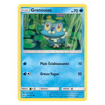 Carte Grenousse - Commune de Pokémon Lumière Interdite 22/131