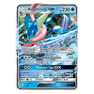 Carte Amphinobi - Holographique rare GX de Pokémon Lumière Interdite 24/131