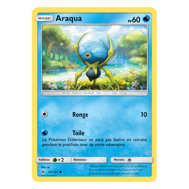 Carte Araqua - Commune de Pokémon Lumière Interdite 32/131