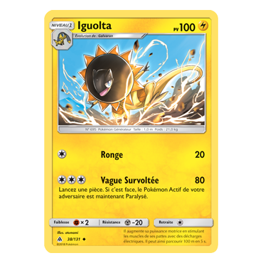 Carte Iguolta - Peu commune de Pokémon Lumière Interdite 38/131