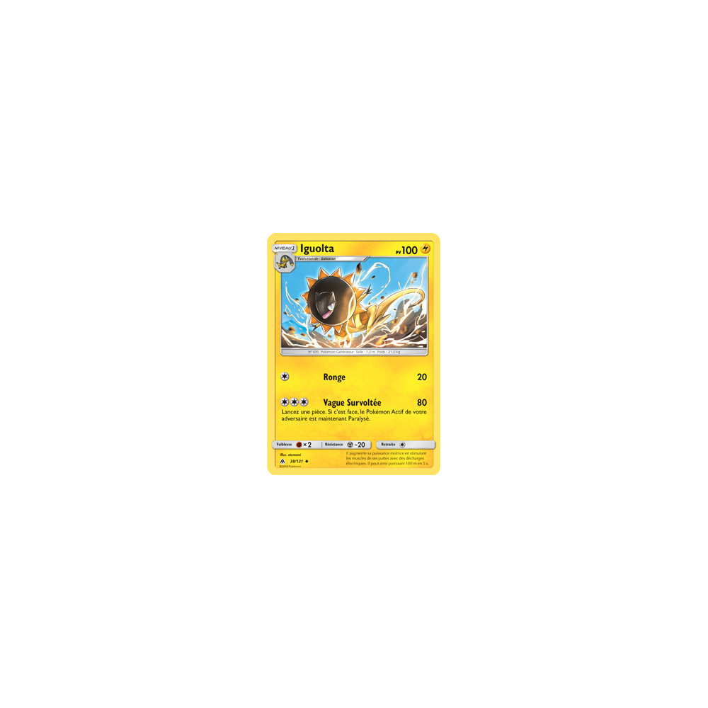 Carte Iguolta - Peu commune de Pokémon Lumière Interdite 38/131