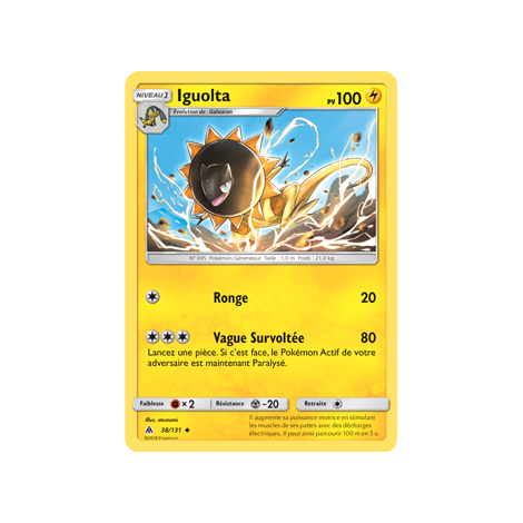 Carte Iguolta - Peu commune de Pokémon Lumière Interdite 38/131