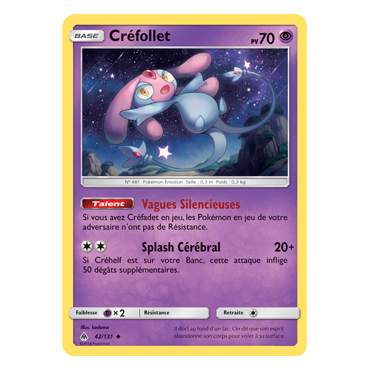 Carte Créfollet - Peu commune de Pokémon Lumière Interdite 42/131