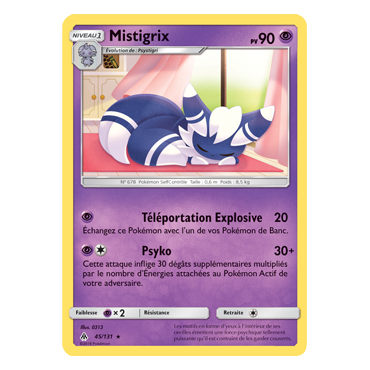 Mistigrix 45/131 : Joyau Rare de l'extension Pokémon Lumière Interdite