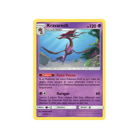 Kravarech 53/131 : Joyau Rare de l'extension Pokémon Lumière Interdite