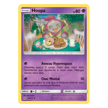 Hoopa 54/131 : Joyau Peu commune de l'extension Pokémon Lumière Interdite
