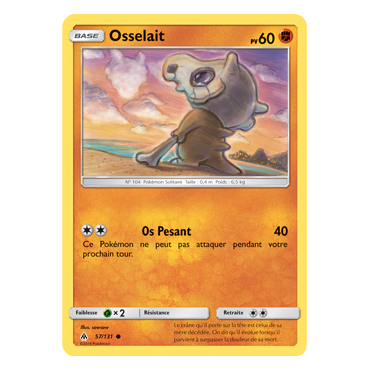 Carte Osselait - Commune de Pokémon Lumière Interdite 57/131