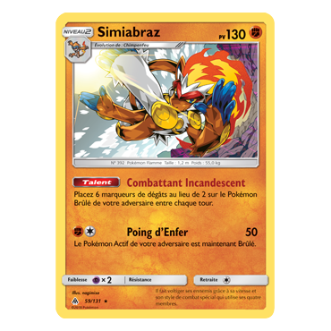 Découvrez Simiabraz, carte Holographique rare de la série Lumière Interdite