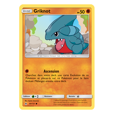 Griknot 60/131 : Joyau Commune de l'extension Pokémon Lumière Interdite