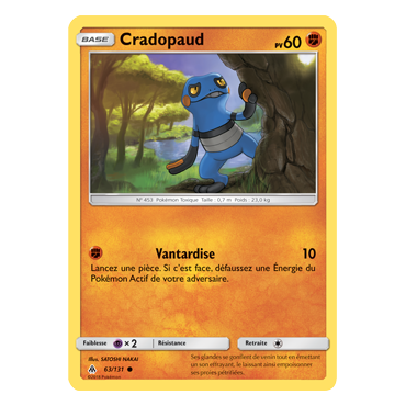Cradopaud 63/131 : Joyau Commune de l'extension Pokémon Lumière Interdite
