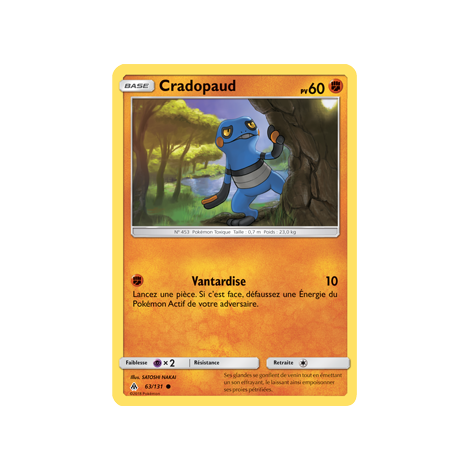 Cradopaud 63/131 : Joyau Commune de l'extension Pokémon Lumière Interdite