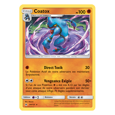 Découvrez Coatox, carte Rare de la série Lumière Interdite