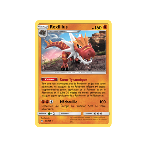 Rexillius 69/131 : Joyau Holographique rare de l'extension Pokémon Lumière Interdite