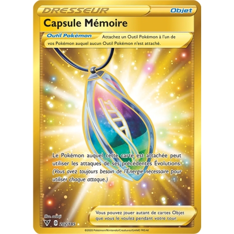 Découvrez Capsule Mémoire, carte Secrète rare de la série Épée et Bouclier Voltage Éclatant