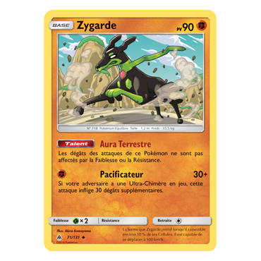 Carte Zygarde - Peu commune de Pokémon Lumière Interdite 71/131