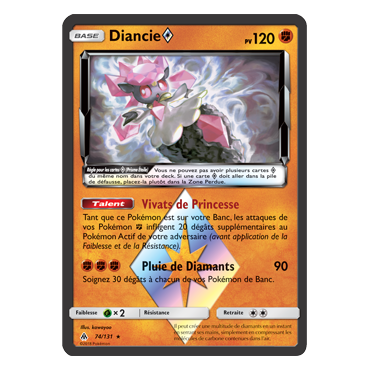 Diancie 74/131 : Joyau Prisme Étoile rare de l'extension Pokémon Lumière Interdite